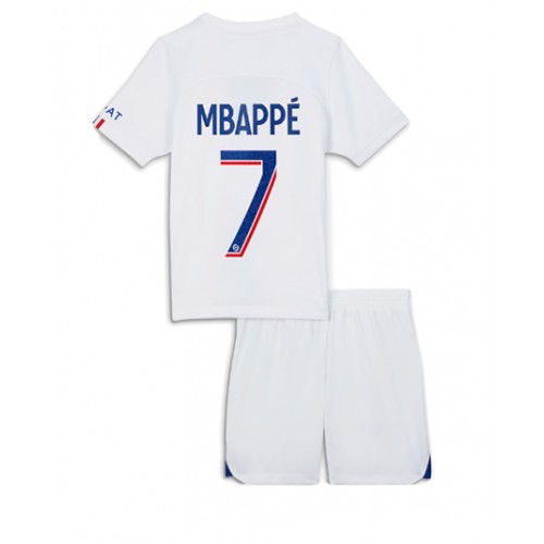 Fotbalové Dres Paris Saint-Germain Kylian Mbappe #7 Dětské Alternativní 2022-23 Krátký Rukáv (+ trenýrky)